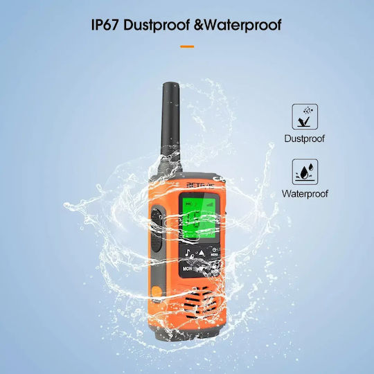 Retevis Rt45p Wasserdichter Ip67 CB- und Zwei-Wege-Funkgeräte Pmr446 Reichweite Bis Zu 3km Set 2 Stücke
