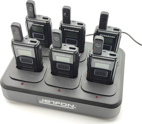 Dynascan 3a Pack 6 Professionelle Pmr-446 Usb-c + Mehrfach-Ladegerät 6 Plätze