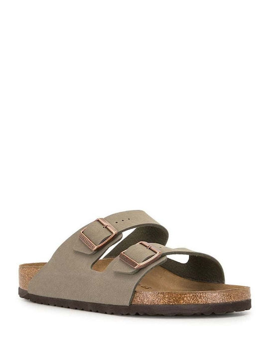 Arizona Birko-Flor Nubuck Leder Herrensandalen Stone Regelmäßig Passform