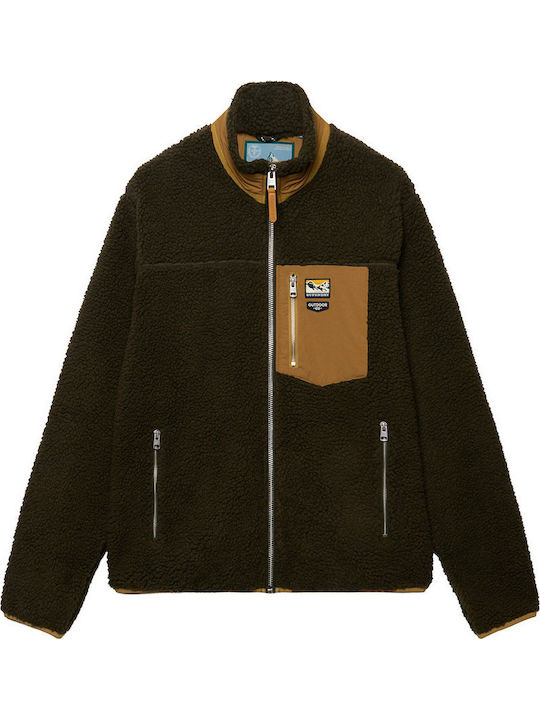 Ανδρική Ζακέτα Fleece Olive/deep Brown