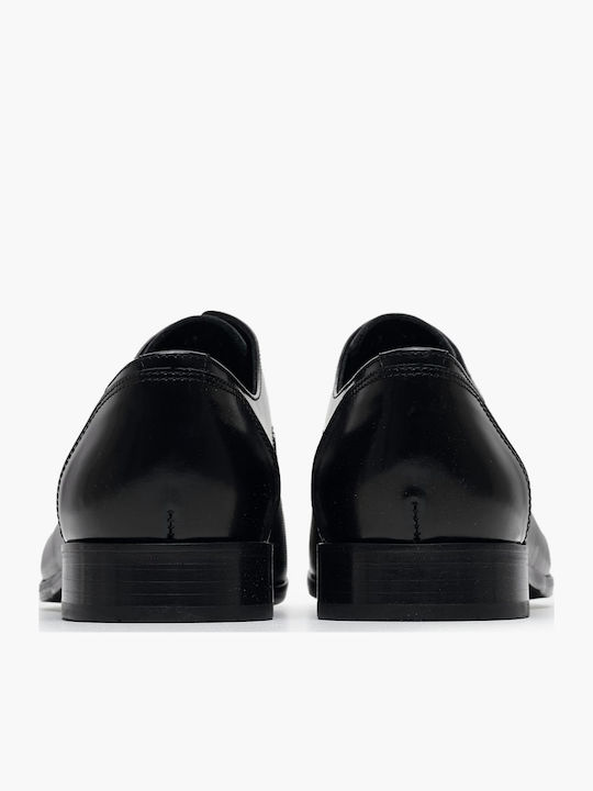 Herrenschuhe aus Lackleder Schwarz