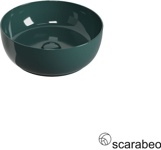 Scarabeo Countertop Sink Porcelain 39x39cm Musk Glossy