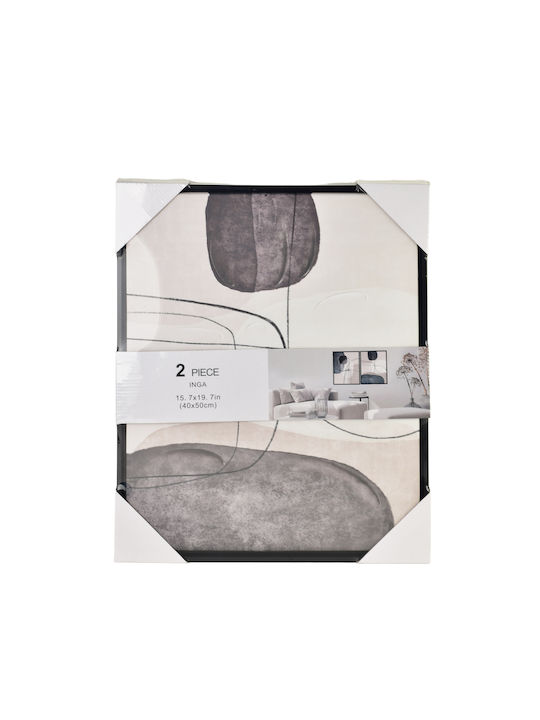 Inga Set 2 Paintings 40x50cm Modern