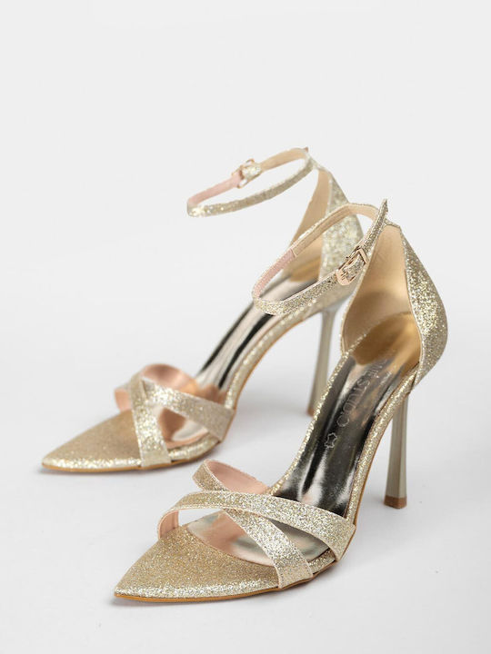 Leather Gold Sandals