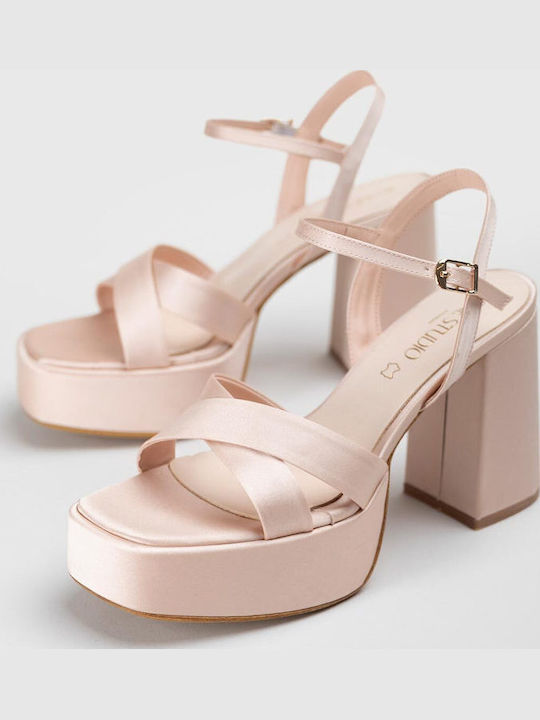 Fabric Beige Sandals
