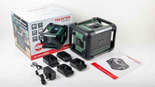 TELESTAR TOP OR 20 Επιτραπέζιο Ραδιόφωνο Επαναφορτιζόμενο DAB+ με Bluetooth και USB Πράσινο