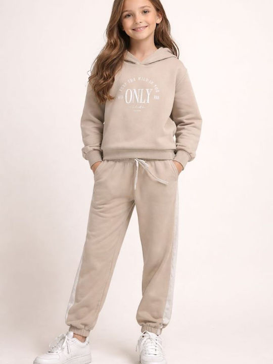 Kinder Sweatpants Set Beige