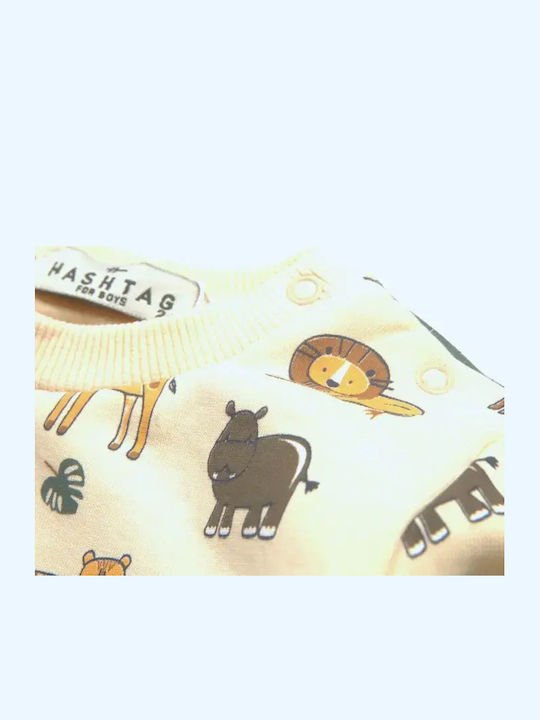 Hashtag Kinderbekleidungsset Mit Ecru Hosen 2Stücke Hashtag Kinderbekleidungsset Mit Ecru Hosen 2Stücke