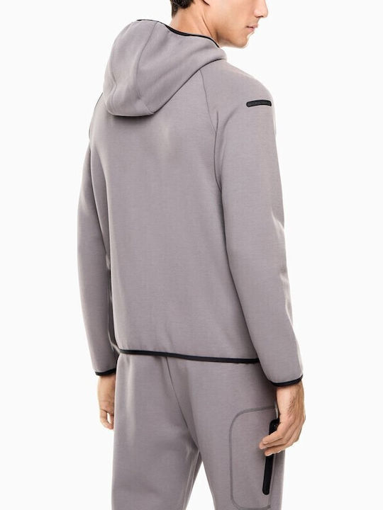 Men's Grey Hooded Jacket