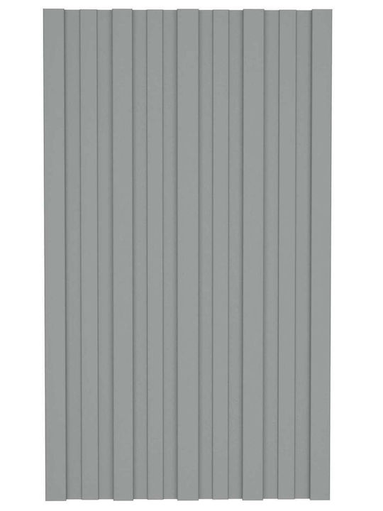 Panou de Acoperiș 36 Buc Gri 80 X 45 Cm Oțel Galvanizat 42047112