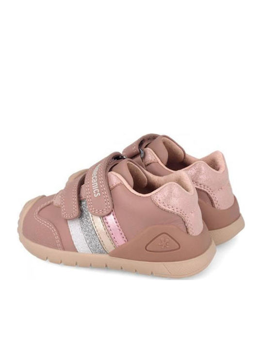 Kids Sneakers High Anatomic with Hoop & Loop Closure Pink