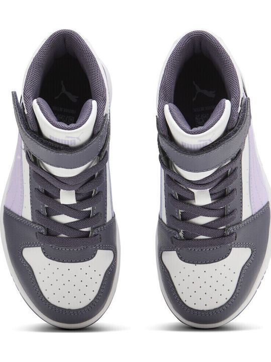 Rebound Kids Sneakers High with Hoop & Loop Closure Multicolour