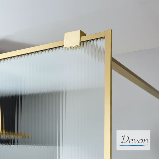 Devon Iwis Σταθερό Πλαϊνό Ντουζιέρας 76-78x200cm Oro Devon Iwis Σταθερό Πλαϊνό Ντουζιέρας 76-78x200cm Oro