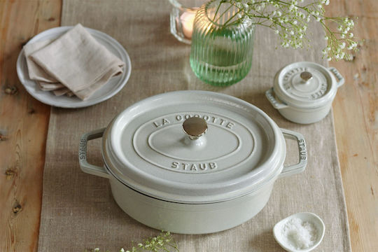Staub Cocotte Γάστρα Οβάλ Μαντεμένια 37x37cm 8lt