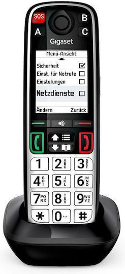 Gigaset Easy 500HX Cordless Phone with Greek Menu Black