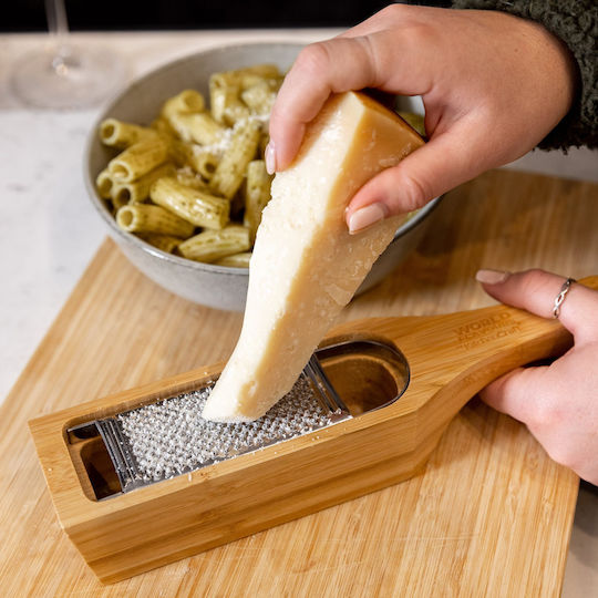 Kitchen Craft World of Flavours Bambus Reiben Käse mit Behälter Braune 6x5cm