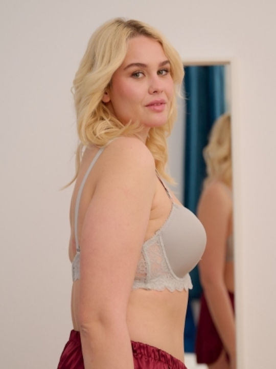 Grey Bra With Underwires
