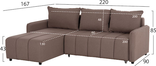 Fredi Γωνιακός Καναπές Κρεβάτι 220x167x85εκ. Fredi Γωνιακός Καναπές Κρεβάτι 220x167x85εκ.