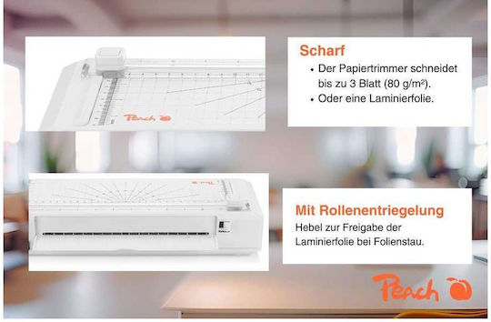 Peach Desktop Laminator for A4 with Cutter