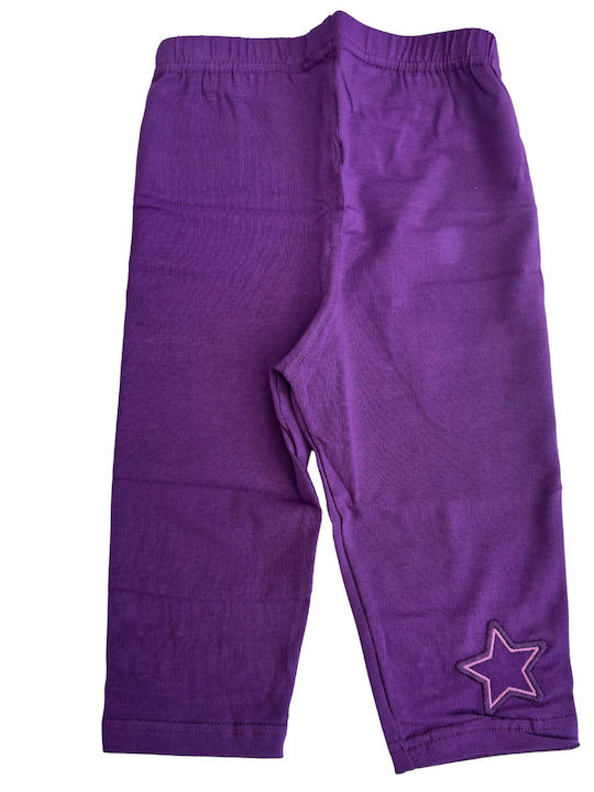 Set Kids Capri Leggings Black-Purple