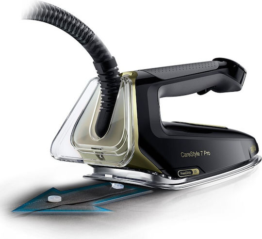 Braun Aparat de Călcat Vertical de Pardoseală 2700W cu Rezervor de 2lt Negru