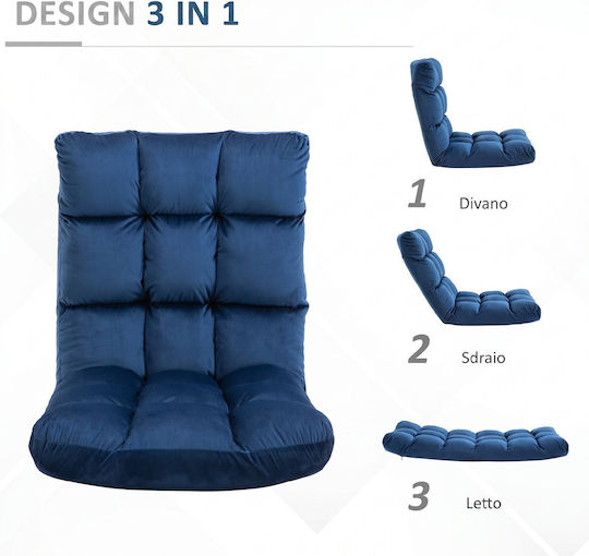 Multifunctional Bean Bag Chair Blue 55x71x53.5cm