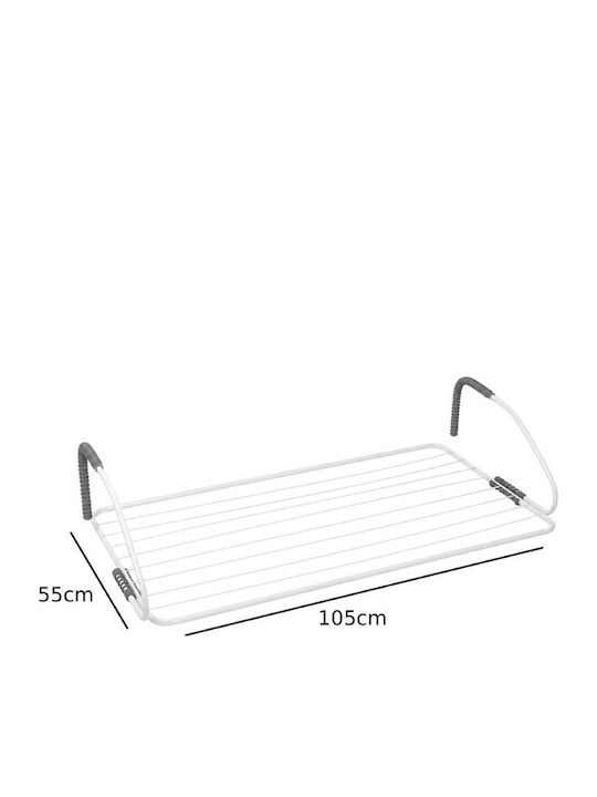 Sidirela Folding Hanging Metallic Clothes Drying Rack with Hanging Length 10m