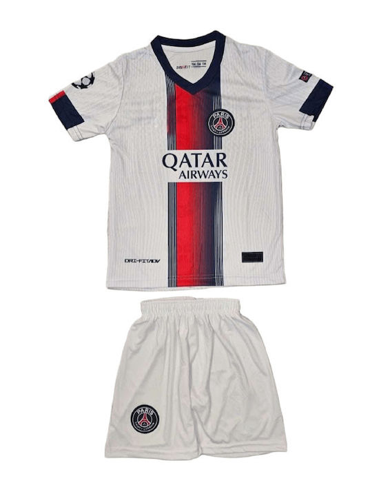 Детски Комплект Футбол Dembele Psg 2026-2027 Бял Balón De Oro White Унисекс Детски Ab177