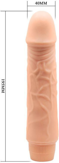 Baile Barbara Realistic Vibrator Ρεαλιστικός Δονητής 19.5cm Flesh
