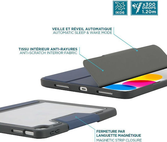 Mobilis Flip Cover Durable with Keyboard Blue for Ipad 11" (2025) / Ipad 10.9" (2025)