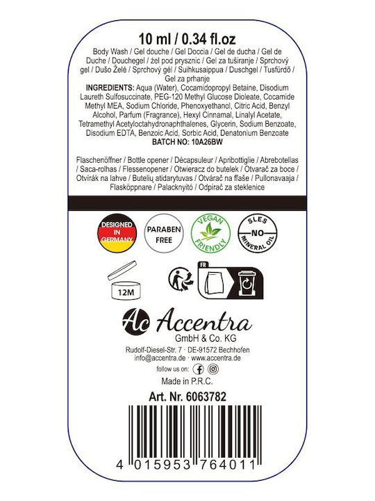 Set Îngrijire Pentru Bărbați Gel De Duș 10ml & Deschizător De Sticle Cutie Metalică Reutilizabilă