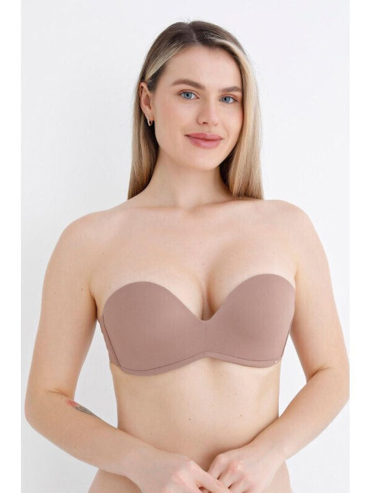 Βιζον Strapless Σουτιέν με Μπανέλες