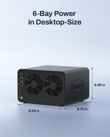TerraMaster TerraMaster F6-425PRO NAS Кула с 6 места за HDD/M.2/SSD и 2 Ethernet порта