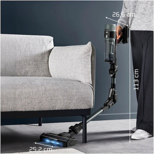 Rowenta X-force Flex 10.80 Акумулаторна Вертикална Прахосмукачка 18.5V Зелена