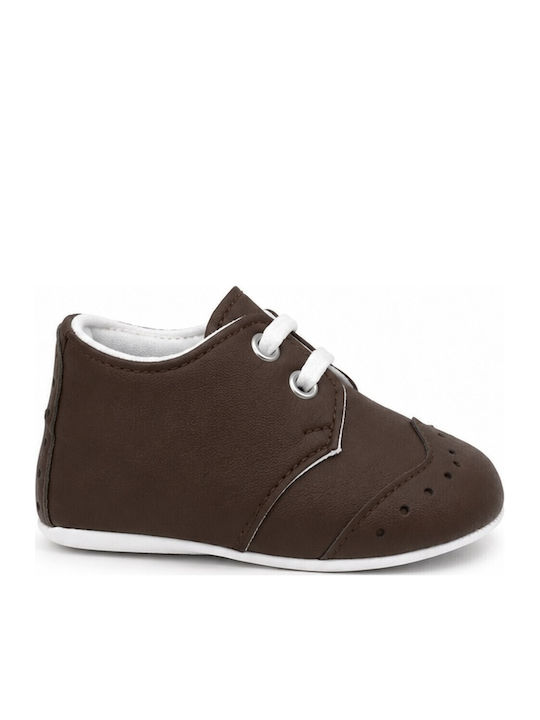 Panino Βρεφικά Sneakers Αγκαλιάς Καφέ