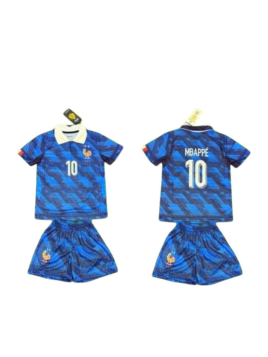 Set Tricou Copii Echipa Națională a Franței Pantaloni Scurți Mbappe Fr55327-b10 Set Tricou Copii Echipa Națională a Franței Pantaloni Scurți Mbappe Fr55327-b10