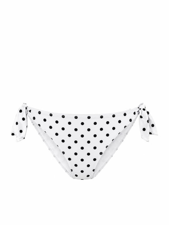 Bikini Slip Ασπρό Πουά