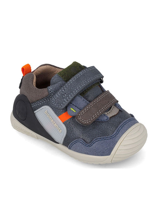 Kids Sneakers Anatomic With Hoop & Loop Closure Blue