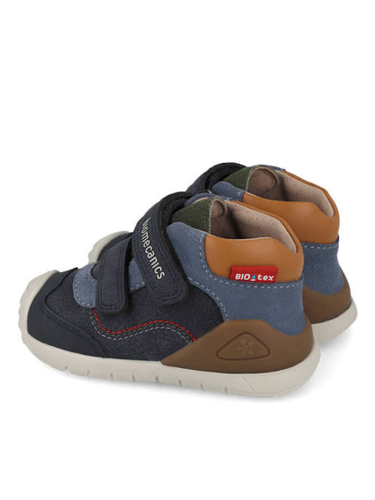 Kids Sneakers with Hoop & Loop Closure Navy Blue