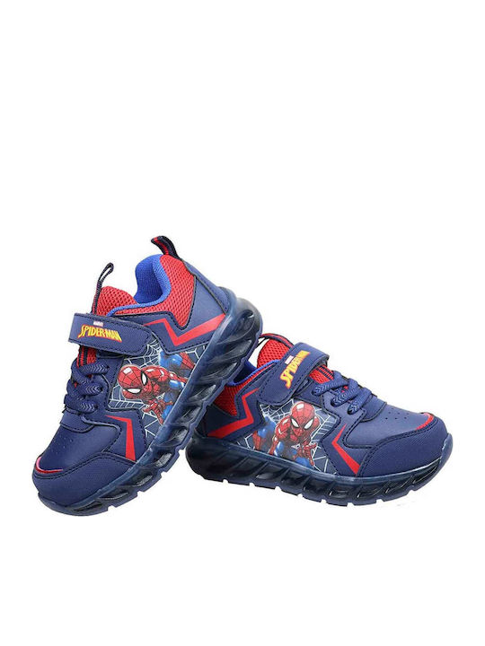 Παιδικά Sneakers με Σκρατς & Φωτάκια Μπλε