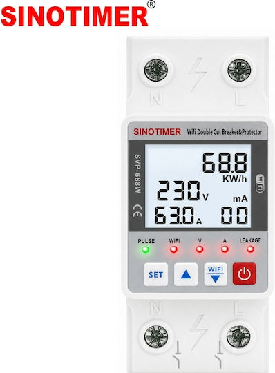 Sinotimer Dipólikos Diakóptis Rágas WiFi 230V 63A