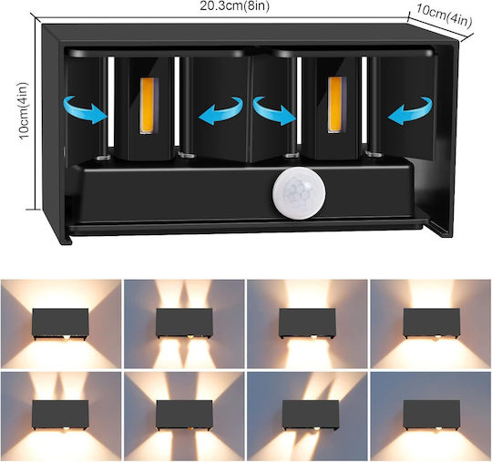 Wall-Mounted Outdoor LED Lighting IP65 Double Beam