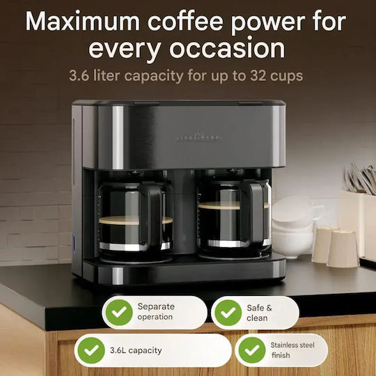 Profi Cook Mașină de cafea cu filtru profesională 1000W cu capacitatea de 3.6lt