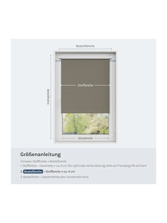 Woltu Woltu Rollos Verdunkelung Grau P80xH160cm