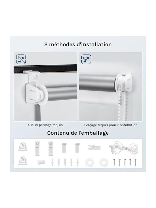 Woltu Rollos Verdunkelung Weiß P70xH160cm