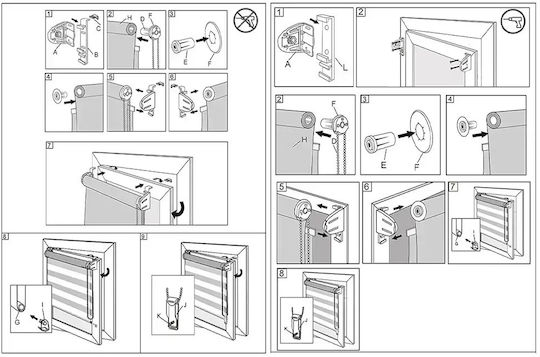 Woltu Woltu Ρollo Rollos Partieller Blackout Doppelt Weiß P90xH220cm