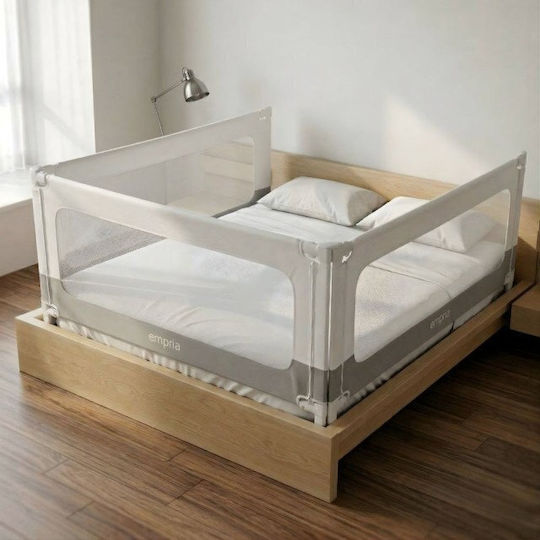 Bară De Protecție Pentru Pat Din Metal Alb 200x180x88cm 3 Bucăți