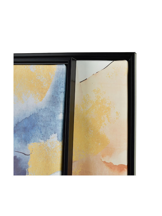 Inga Set 2 Paintings 50x70cm Golden Flowers