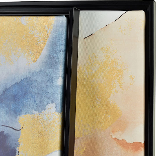Inga Set 2 Paintings 50x70cm Golden Flowers