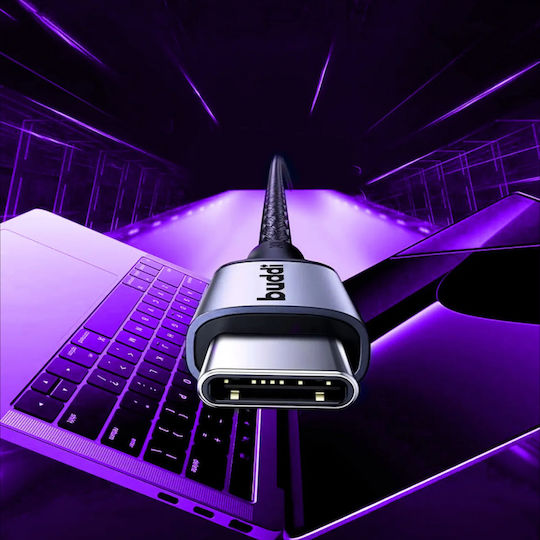 Buddi Flex Video Cable USB-C Male - USB-C 240W Black 3m